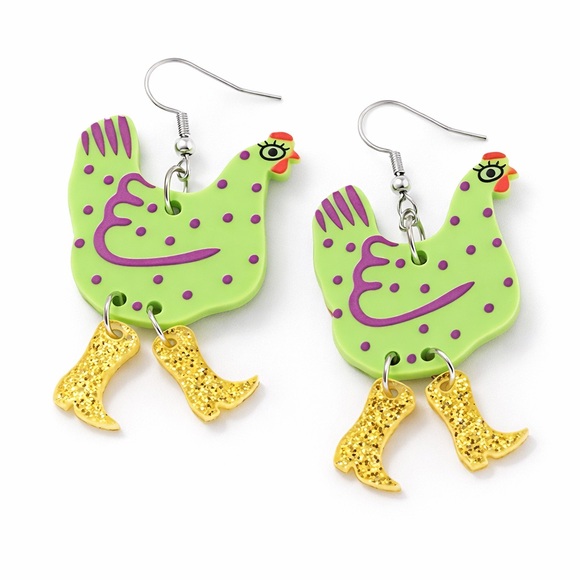 Hand Crafted Jewelry - Rhinestone Cowgirl Chicken NWT